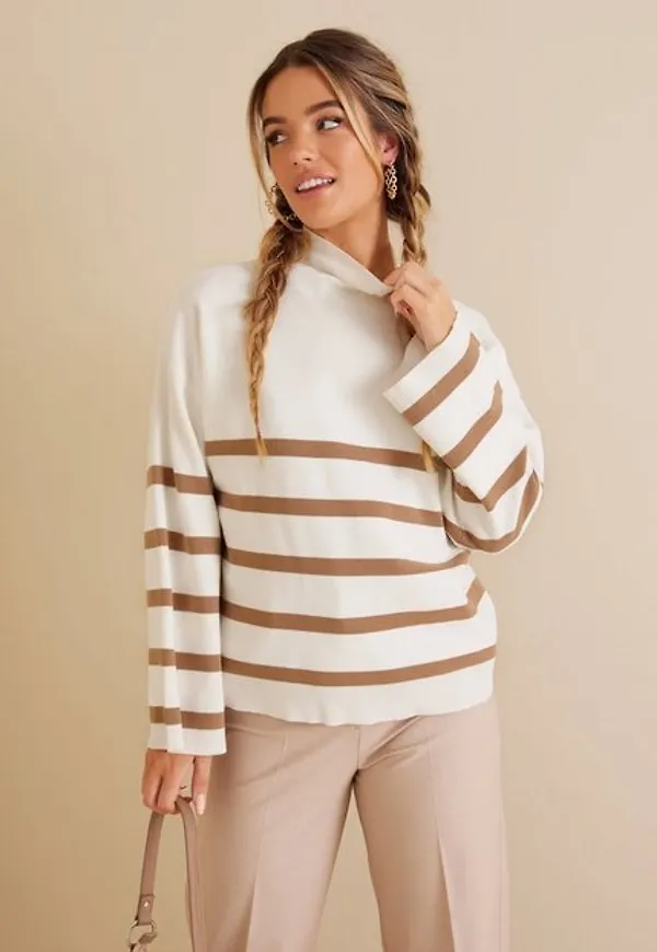 Neo Noir Ena Stripe Knit Blouse Stickade tröjor
