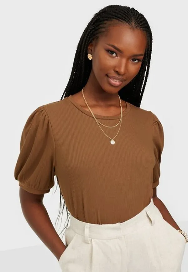 Object Collectors Item Objjamie S/S Top Noos Blusar & Skjortor Partridge