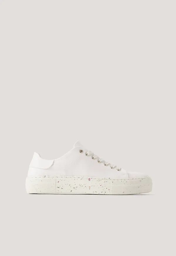 NA-KD Reborn Trainers I Canvas I Återvunnet Material - White