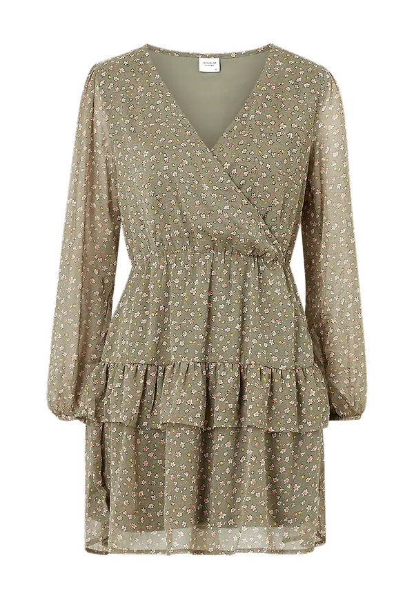 JDY - Klänning jdyPenelope L/S Dress Wvn - Grå