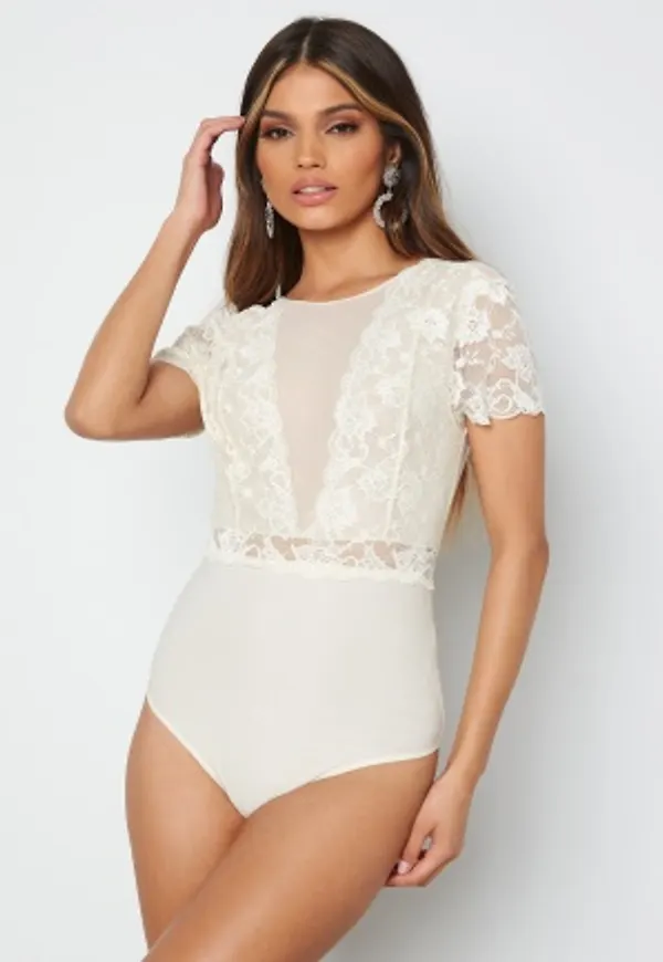 Pieces Sicca SS Bodystocking Whitecap Gray M