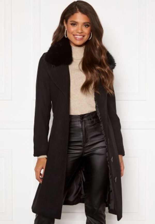 Happy Holly Mariah wool blend coat Black 46