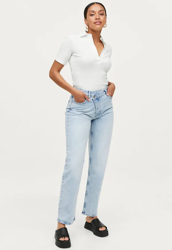 Gina Tricot - Jeans 90s Wrap Jeans - Blå