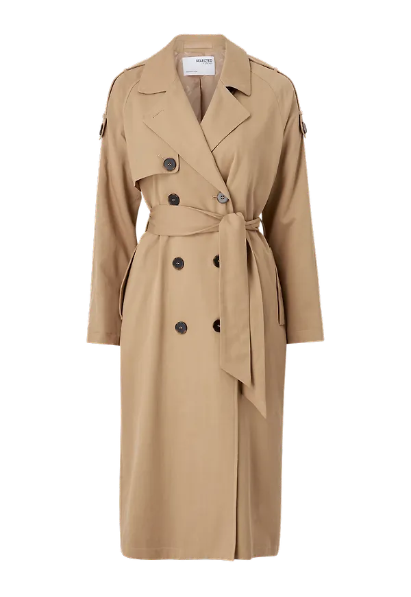 Selected FEMME - Trenchcoat slfNew Bren LS Trench Coat - Brun