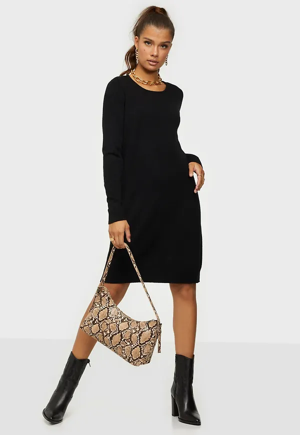 Vila - Klänningar - Viril L/S Knit Dress - Noos - Klänningar