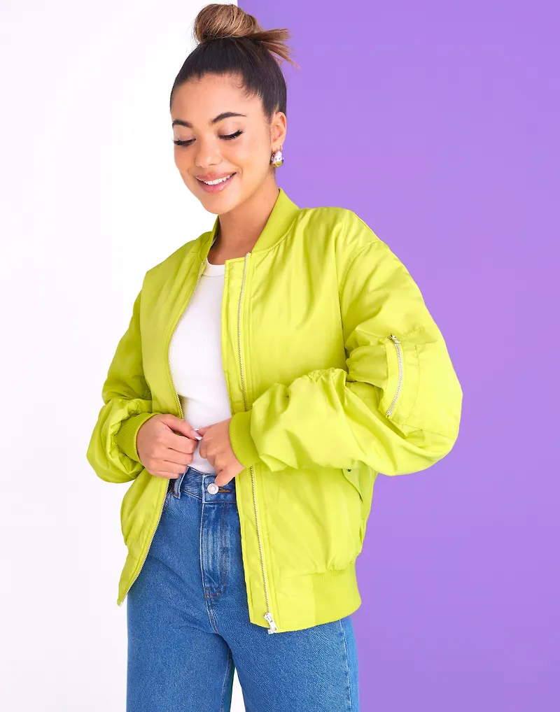 NLY Trend - Bomberjackor - Lime - The Bomber Jacket - Jackor - Bomber Jackets