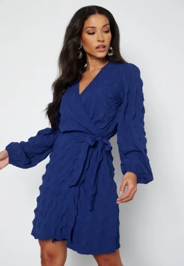BUBBLEROOM Triniti wrap dress Blue 36