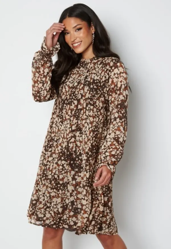 ICHI Nally Dress 190910 Mulch XL