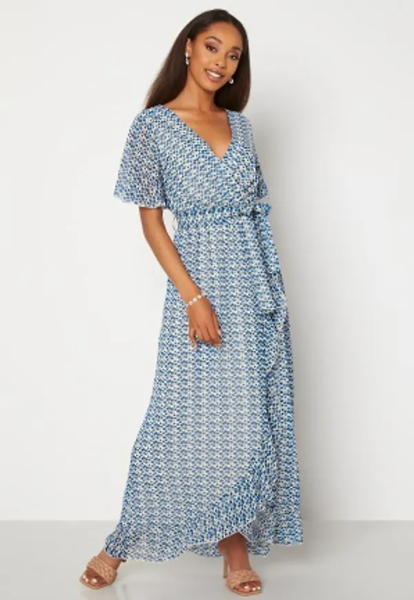 Sisters Point Gush Dress 116 Cream/Blue S