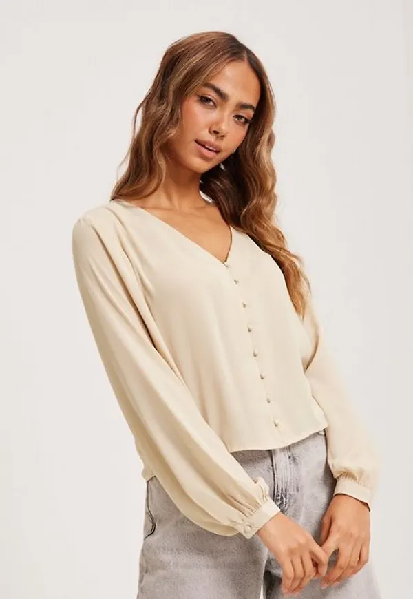 Jacqueline de Yong Jdyhermine L/S Short Button Shirt W Vardagsblusar Tapioca