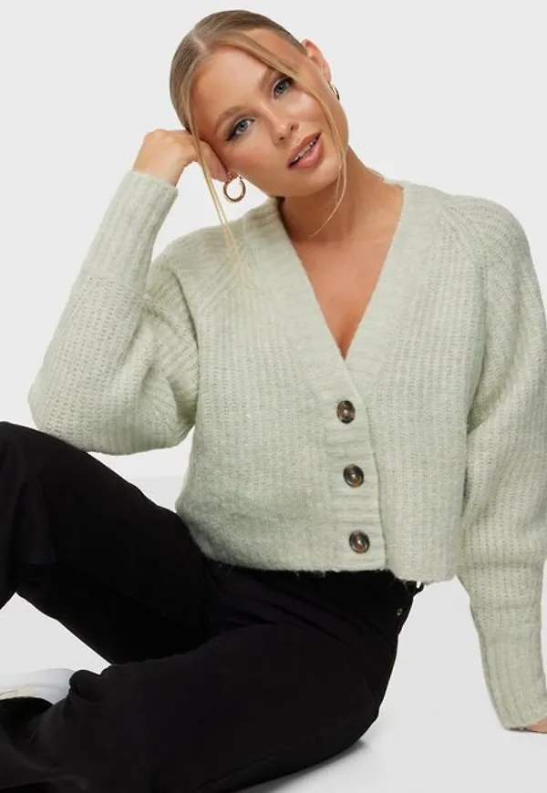 Gina Tricot Kayla Knitted Cardigan Cardigans Aqua