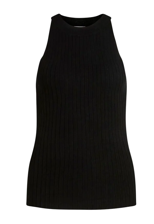 Vila - Topp viElria Halterneck Knit Top - Svart