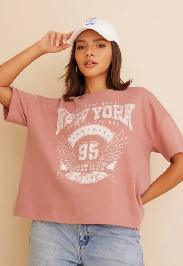 Only Onlzina S/S O-Neck Swt T-shirts Rosette New York