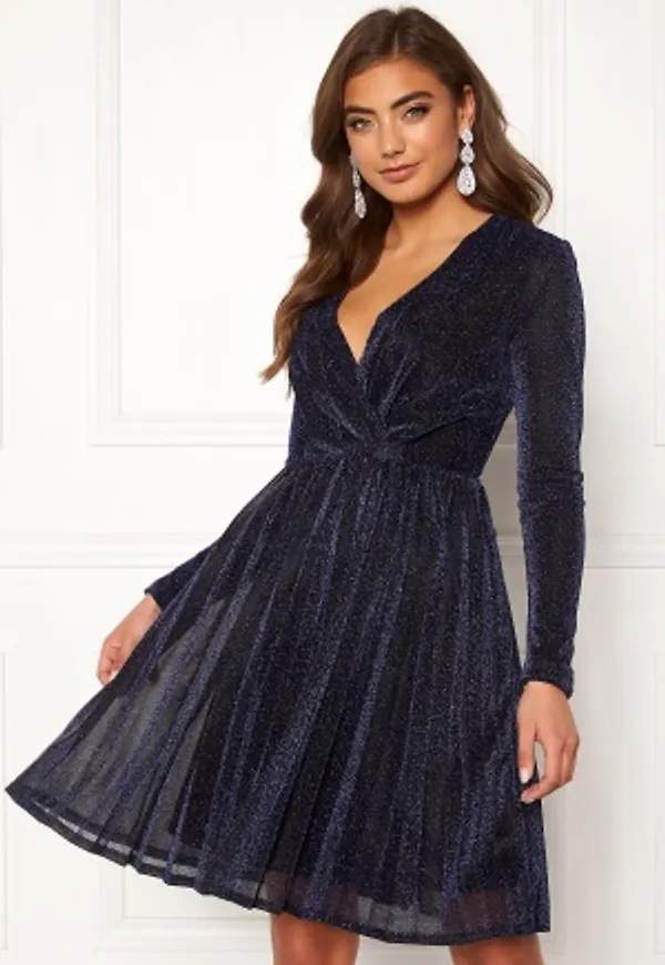 Moments New York Poppy Sparkle Dress Navy 34