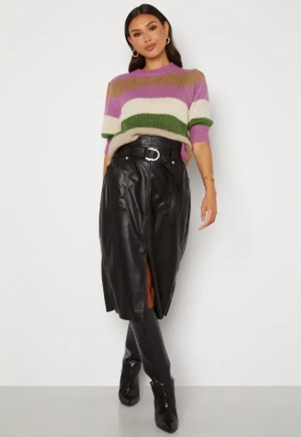 ONLY Alba Faux Leather Long Skirt Black XS