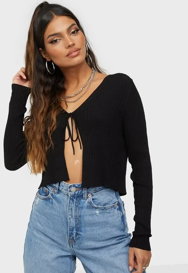 Only Onlbaloo L/S Short Cardigan Knt Cardigans Black