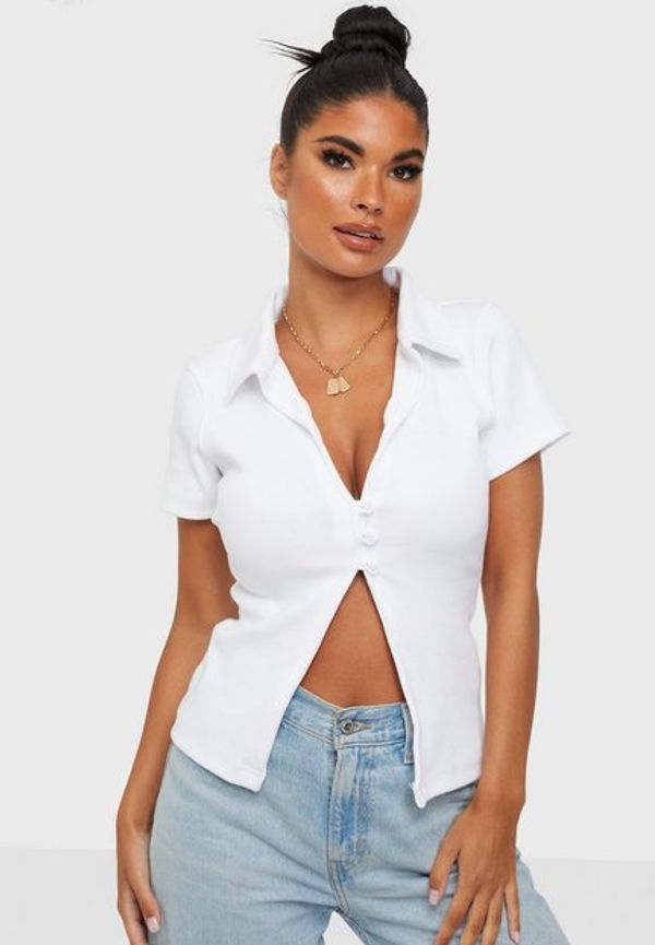Missguided Coord Rib Polo Top T-shirts