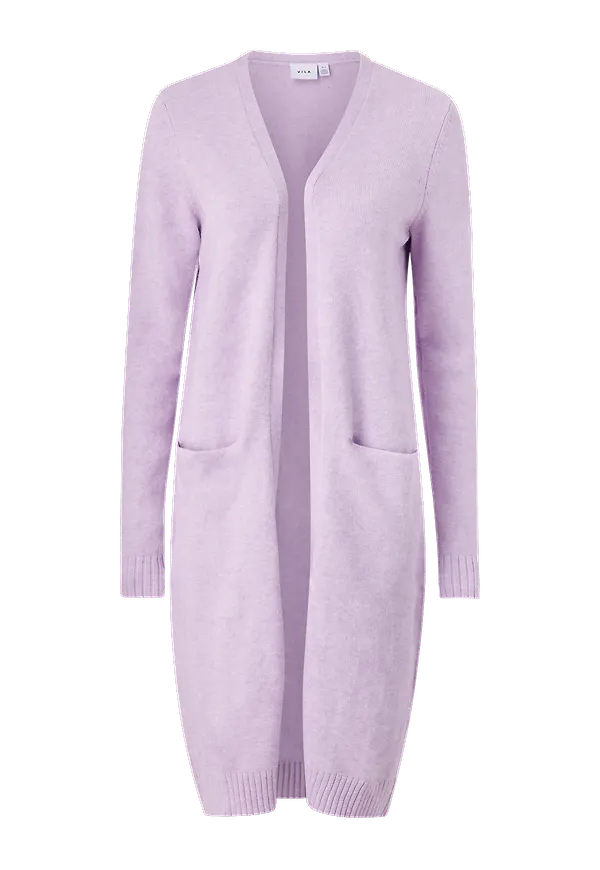 Vila - Cardigan viRil L/S Long Knit - Lila