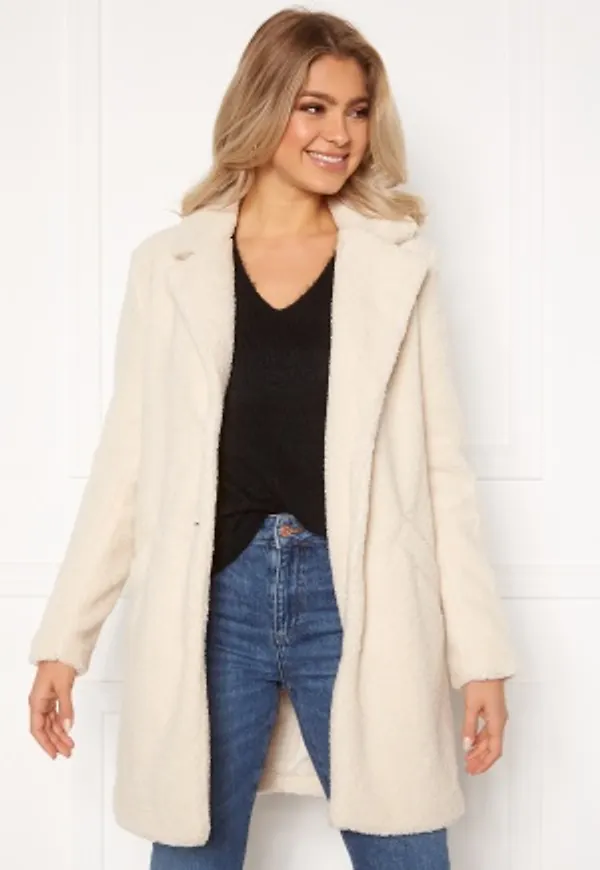 VILA Liosi Teddy Coat Birch 40
