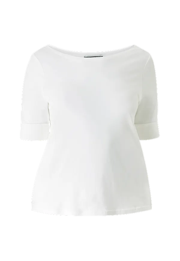 Lauren Ralph Lauren Curve - Topp Elb Slv Bt Nk Top - Vit