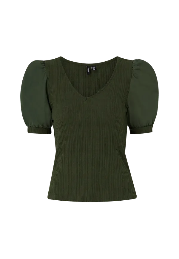 Vero Moda - Topp vmViola 2/4 V-neck Top - Grå