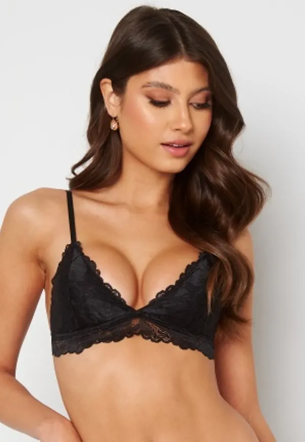BUBBLEROOM Bessie Lace Triangle Bra Black XS