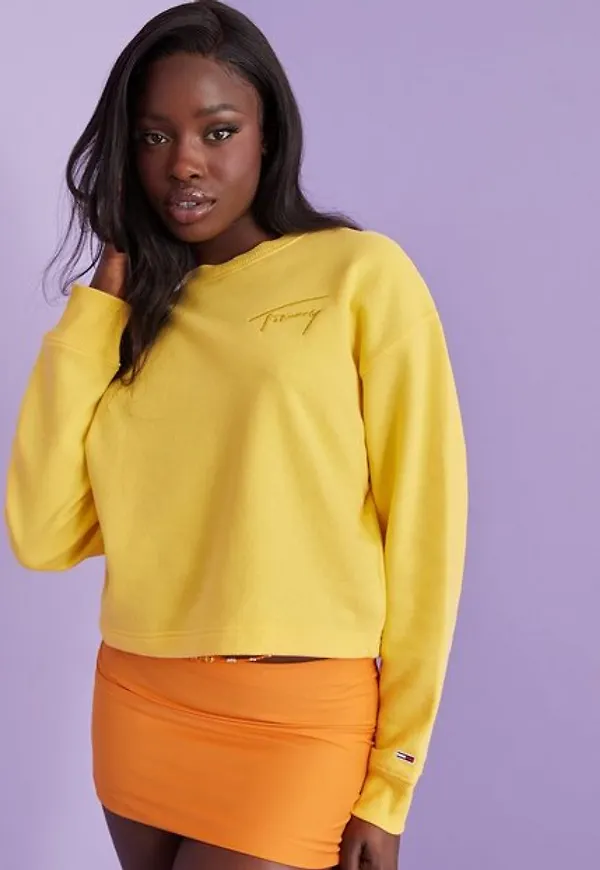 Tommy Jeans Tjw Crop Tommy Signature Crew Sweatshirts
