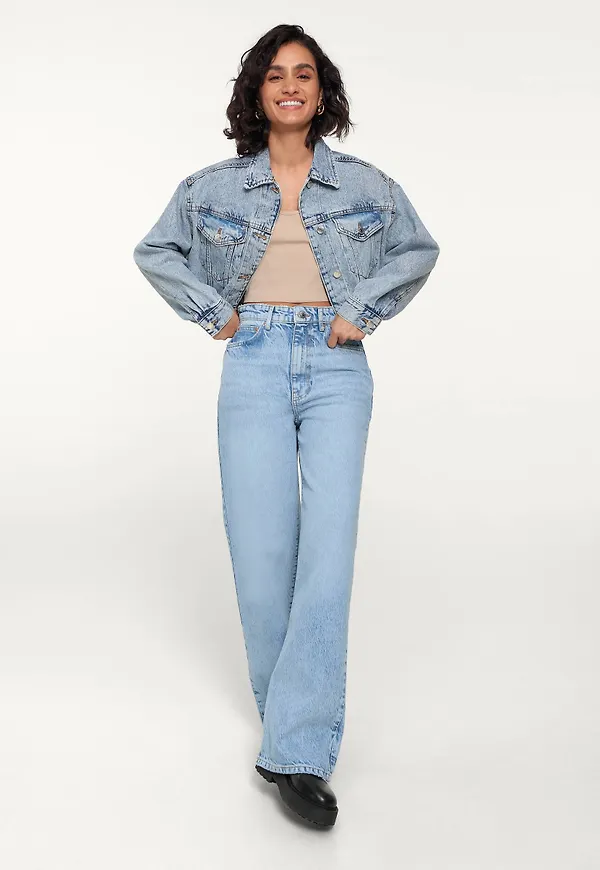 Gina Tricot - Jeans Idun Wide Jeans - Blå