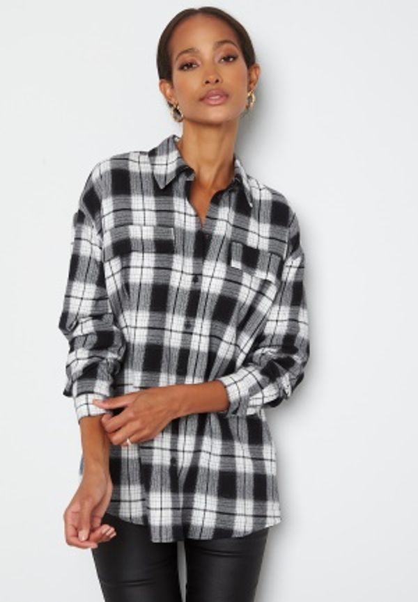 VERO MODA Luna LS Shirt Black Checks M