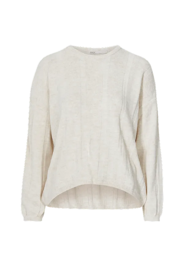 Only - Tröja onlNew Tessa Detail L/S Pullover Knt - Beige