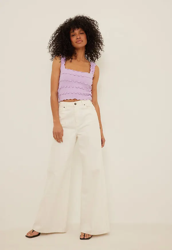 NA-KD Linne med detaljer - Purple
