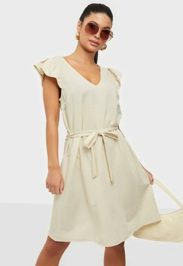 Vila Viwandera V-Neck Short Dress/Su Fodralklänningar Birch
