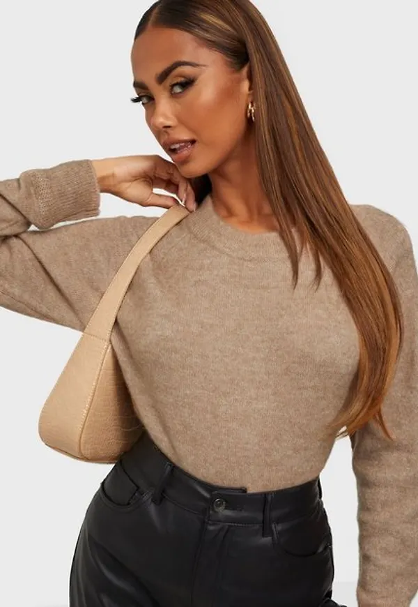 Selected Femme Slflulu Ls Knit O-Neck B Stickade tröjor