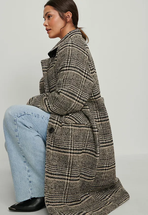 NA-KD Rutig oversize kappa - Multicolor