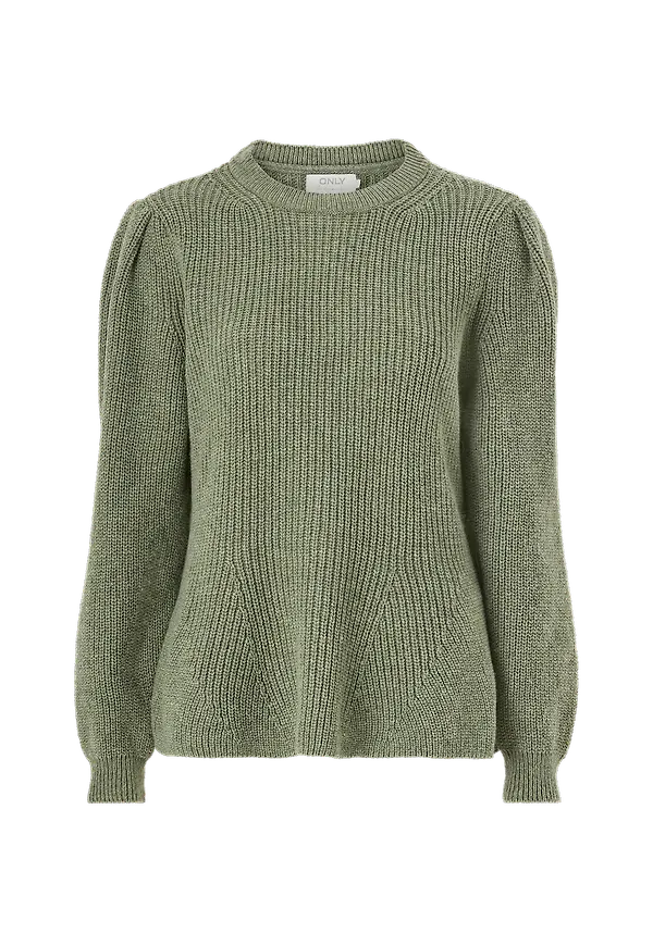 Only - Tröja onlStacy L/S O-neck mPullover Knt - Grön