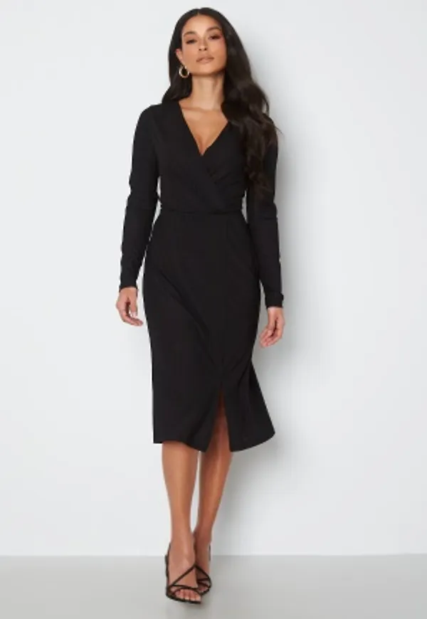 Trendyol Susi L/S Wrap Dress Siyah/ Black S