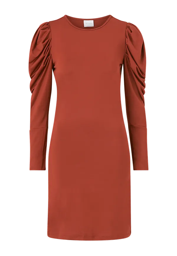 Vila - Klänning viLeoa L/S Dress - Röd
