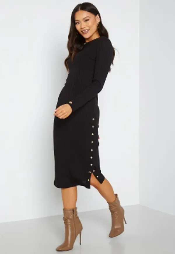 Chiara Forthi Flariana button midi dress Black S