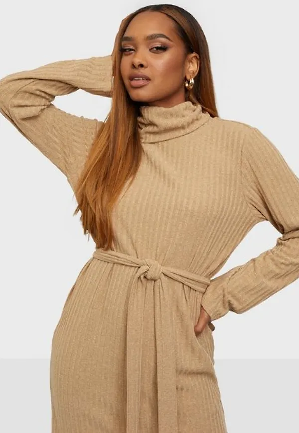 Vila Vielita High Neck L/S Dress/Pb Stickade klänningar