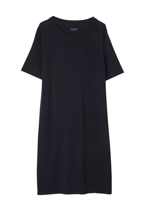 Lexington - Klänning Amy Cotton/Bamboo Knitted Dress - Blå