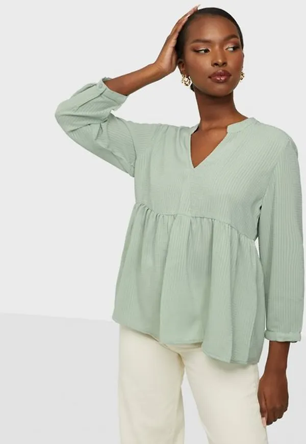 Only Onlbloom 3/4 Top Noos Wvn Vardagsblusar Jadeite
