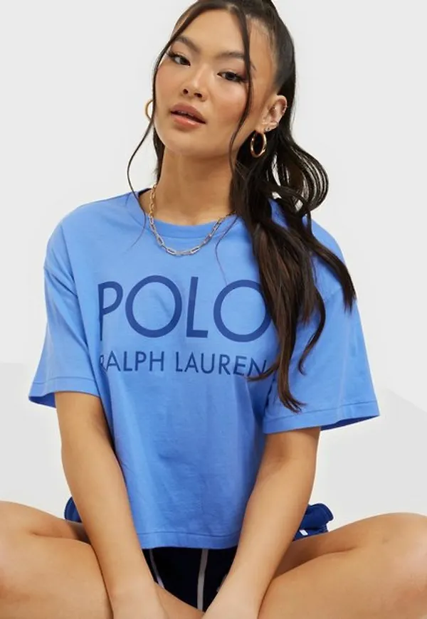 Polo Ralph Lauren Crp Boxy T-Short Sleeve-T-Shirt T-shirts Blue