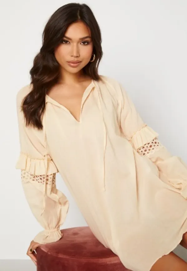 Trendyol Ballon Sleeve Dress Beige 38
