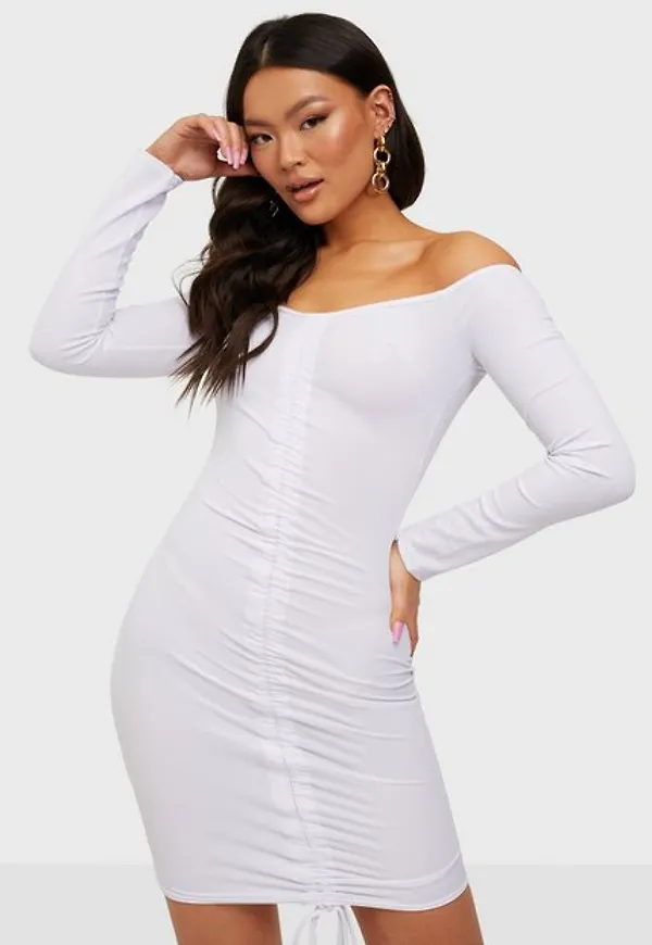 Missguided Ribbed Ruched Front Mini Fodralklänningar