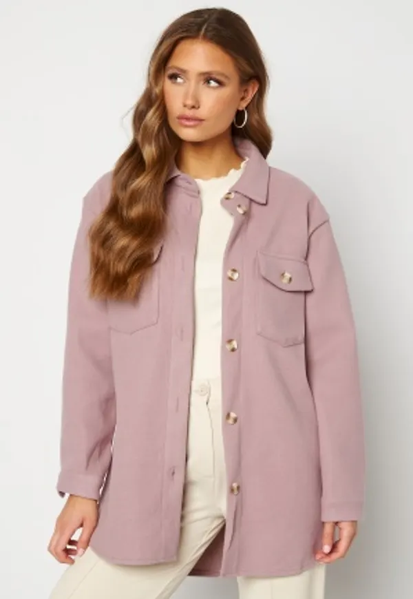ONLY Valentina L/S Check Shacket Orchid Bloom S