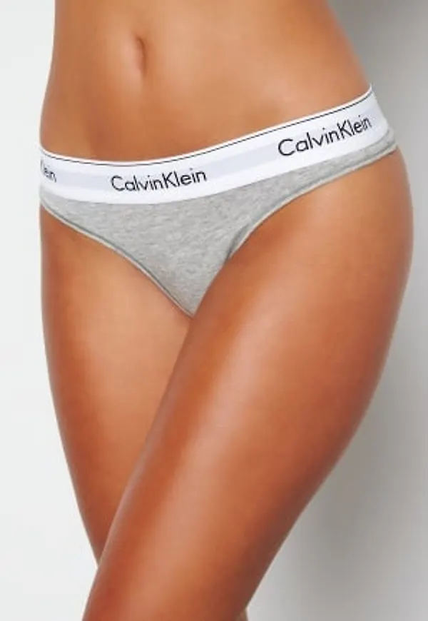 Calvin Klein CK Cotton Thong 020 Grey Heather XS