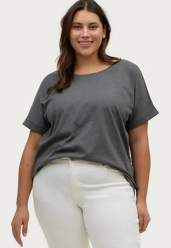 Vila - Topp viDreamers Pure T-shirt Curve - Grå
