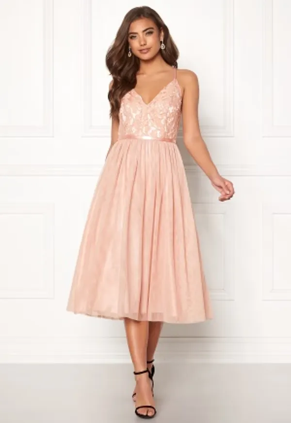 Moments New York Daphne Mesh Dress Dusty pink 38