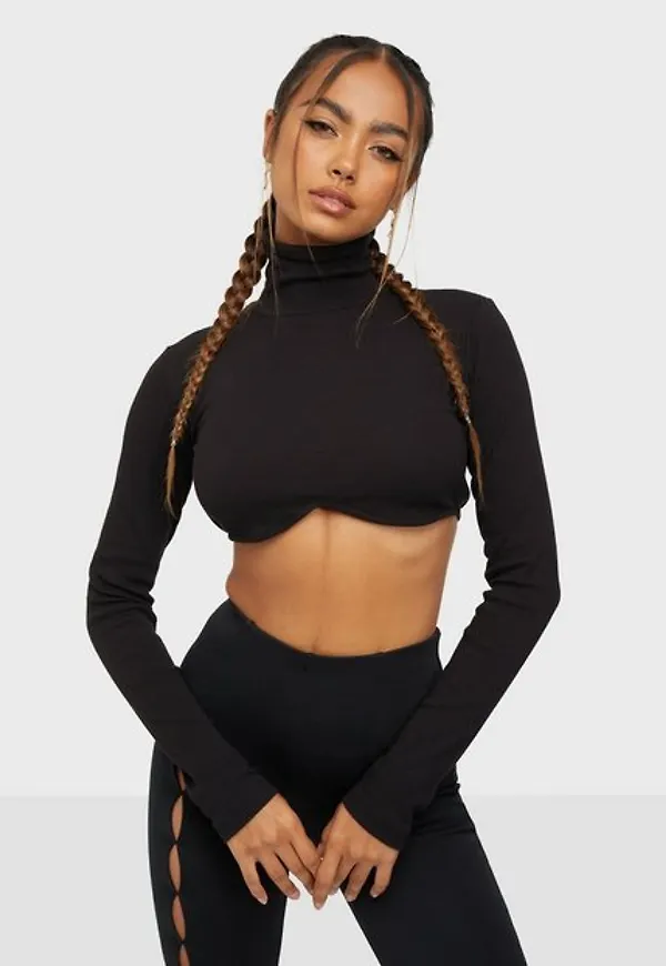 NLY Trend Curve Rib Top Crop tops