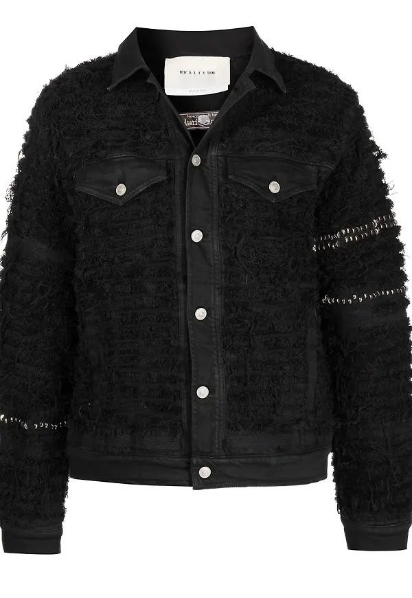 1017 ALYX 9SM jeansjacka med nitar - Svart